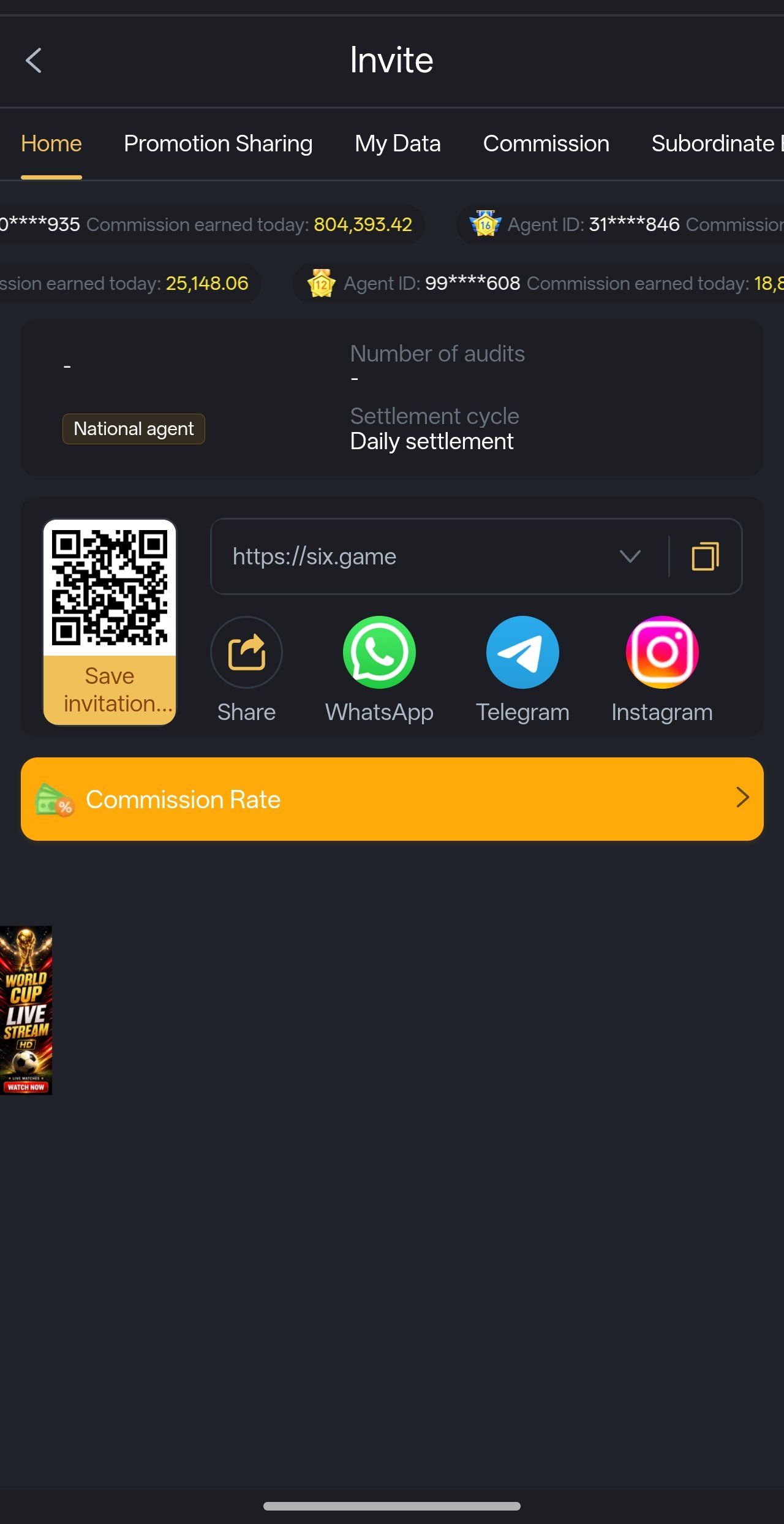 Six app slot reels in play showing a bonus feature